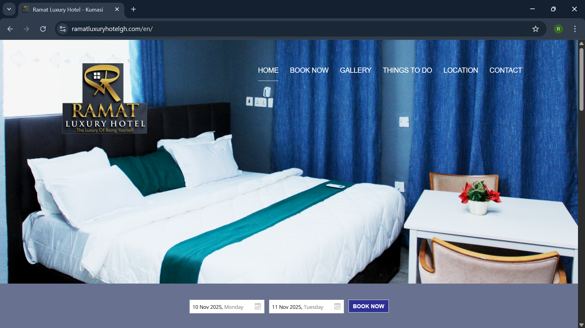 Ramat Luxury Hotel website - Premium hospitality website design by TechSage